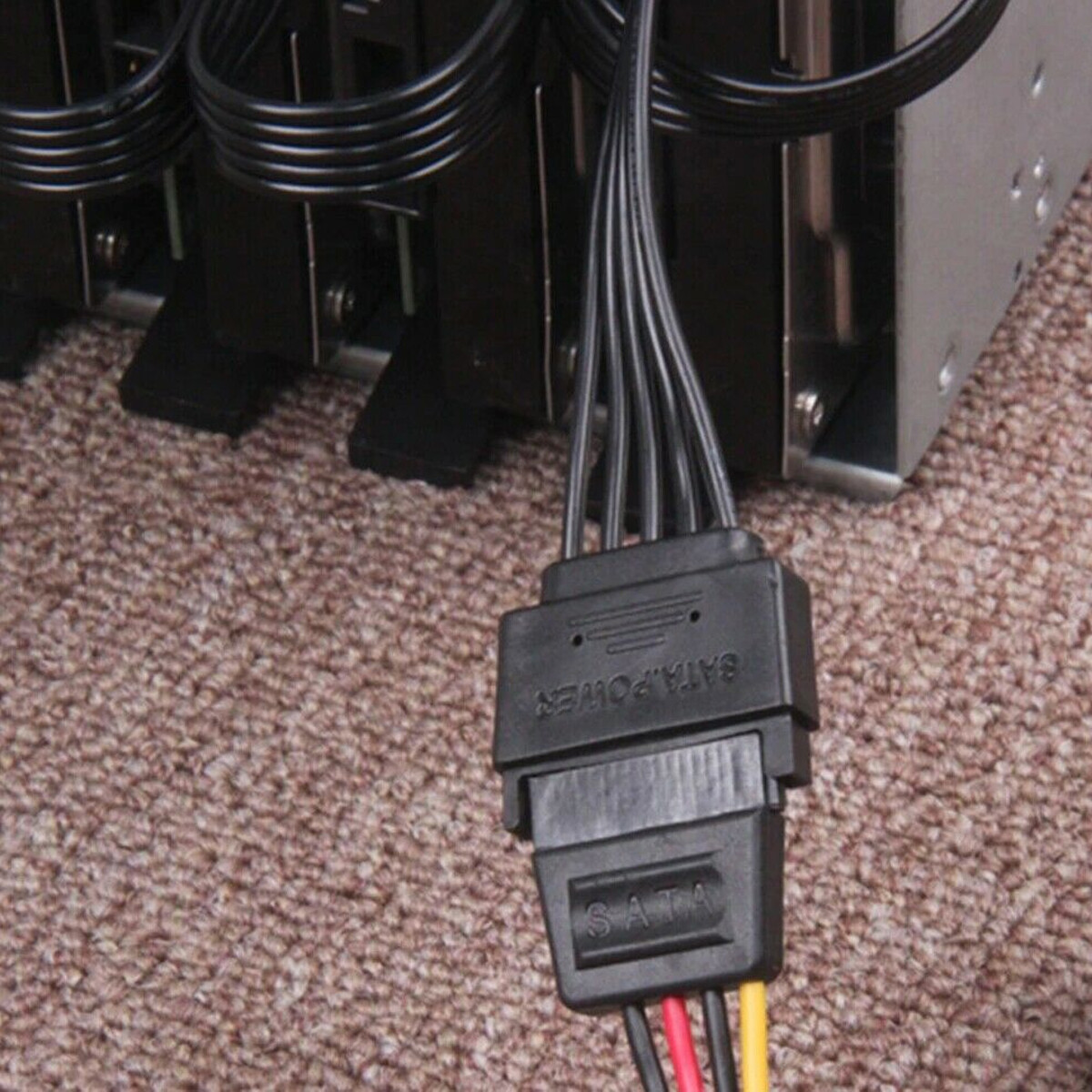 15 Pin SATA Power 1 Male To 5 Female Splitter Hard Drive Cable for HDD SSD