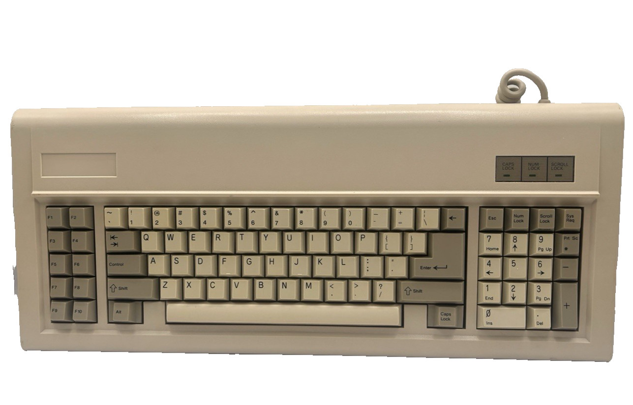 Vintage Unitek K-151L Keyboard AT XT Computer Port CP Very Clean! RARE!