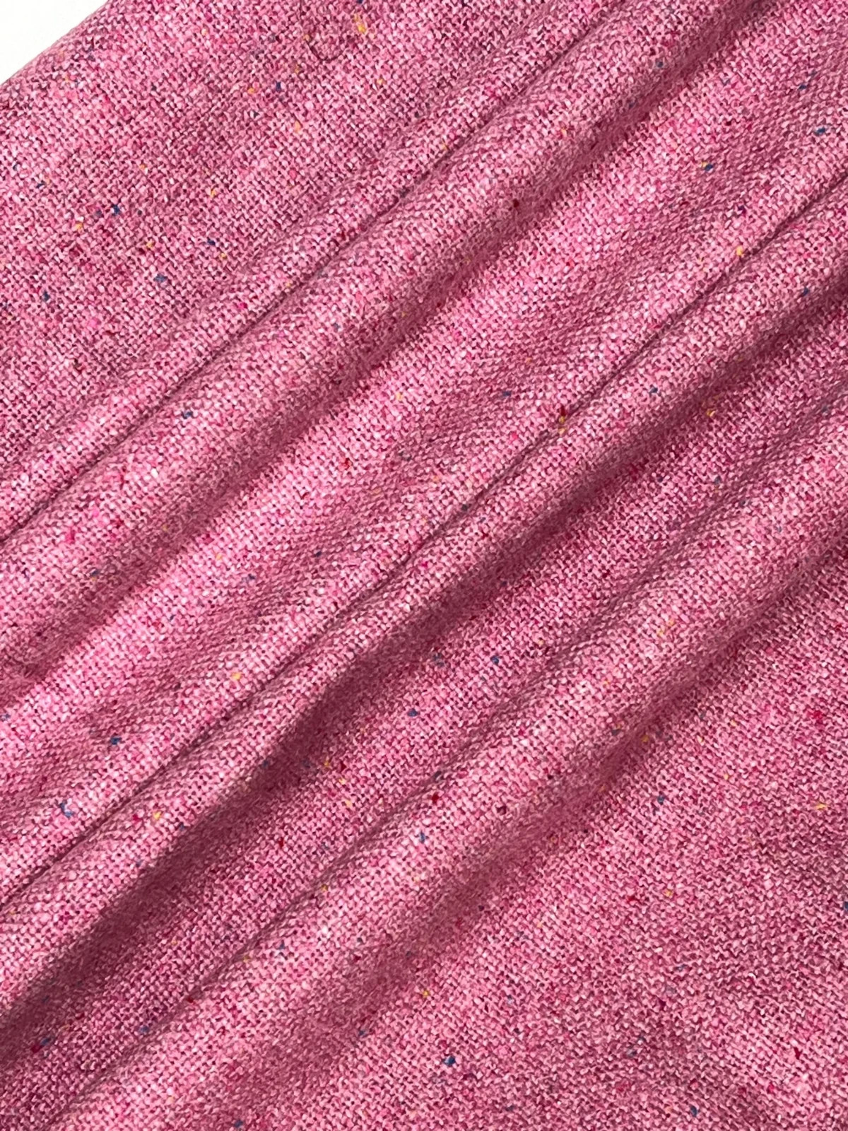 $30 for 2 Yards,Rose Pink Multi Tweed 60%wool Flanel For Jacket. Skirt&Dress#171