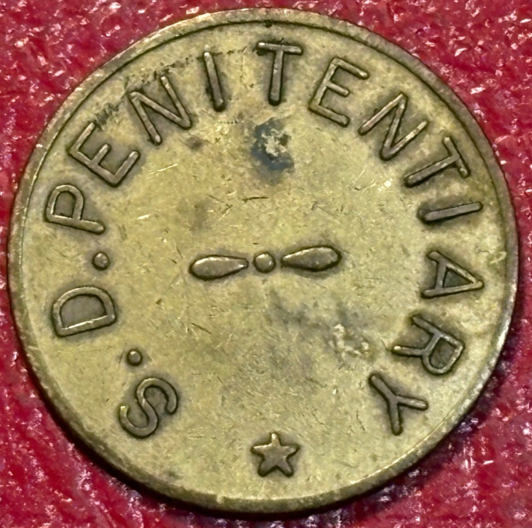 VINTAGE SIOUX FALLS SOUTH DAKOTA PENITENTIARY 5 CENTS NOT FOR SALE  TOKEN-JAN441