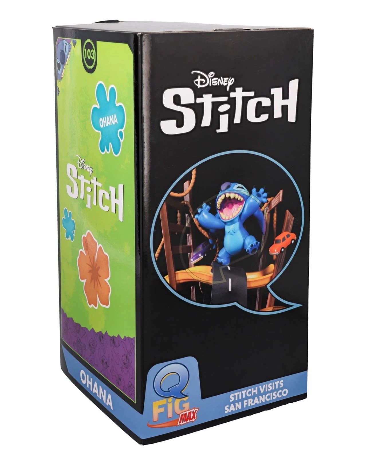 Quantum Mechanix QMx Stitch Visits San Francisco 8" Q-Fig Max Elite Diorama New
