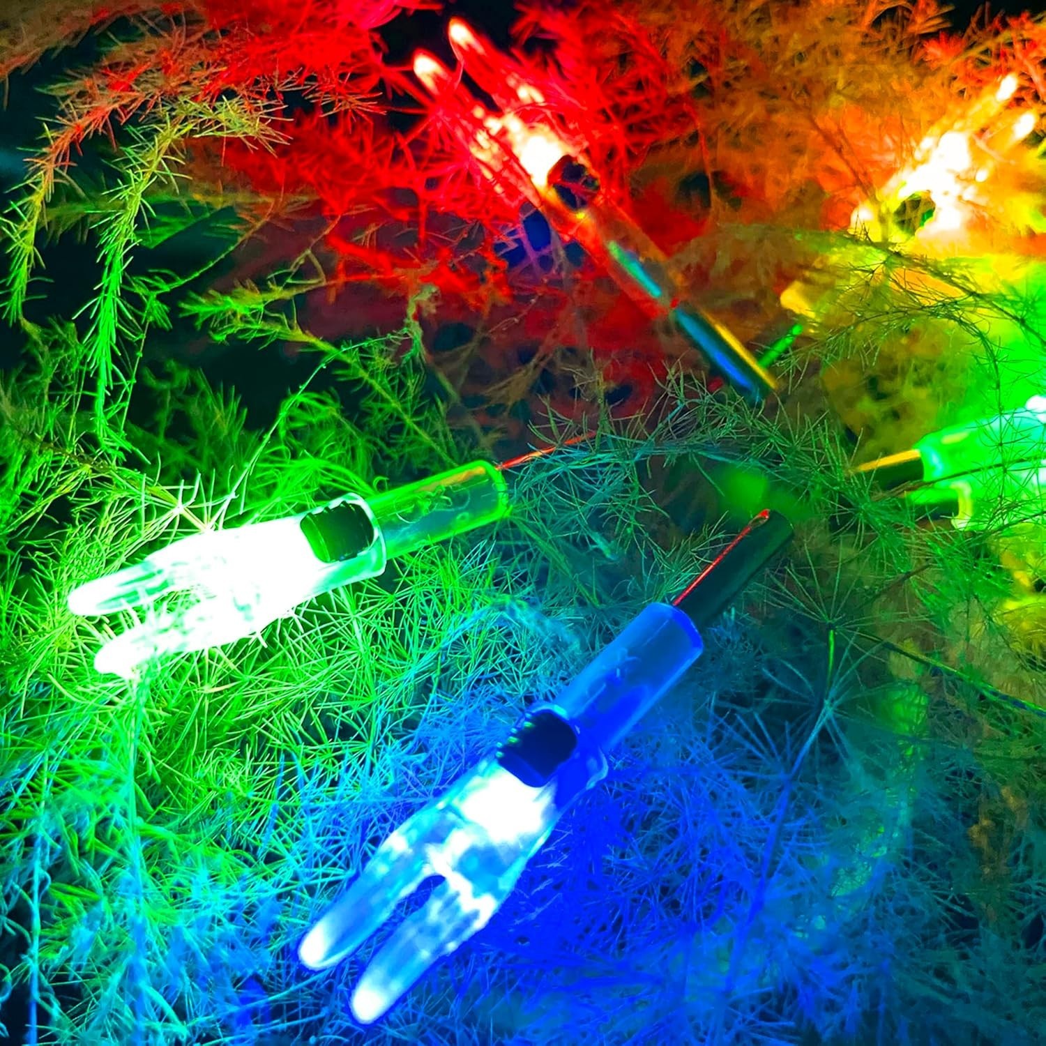 6-Pack High-Performance LED Arrow Nocks for Archery - Fits Multiple Diameters