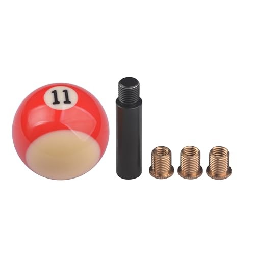 Mavota Pool Ball Billiard Stick Shift Knob Universal Gear Shifter Knobs Red 11X
