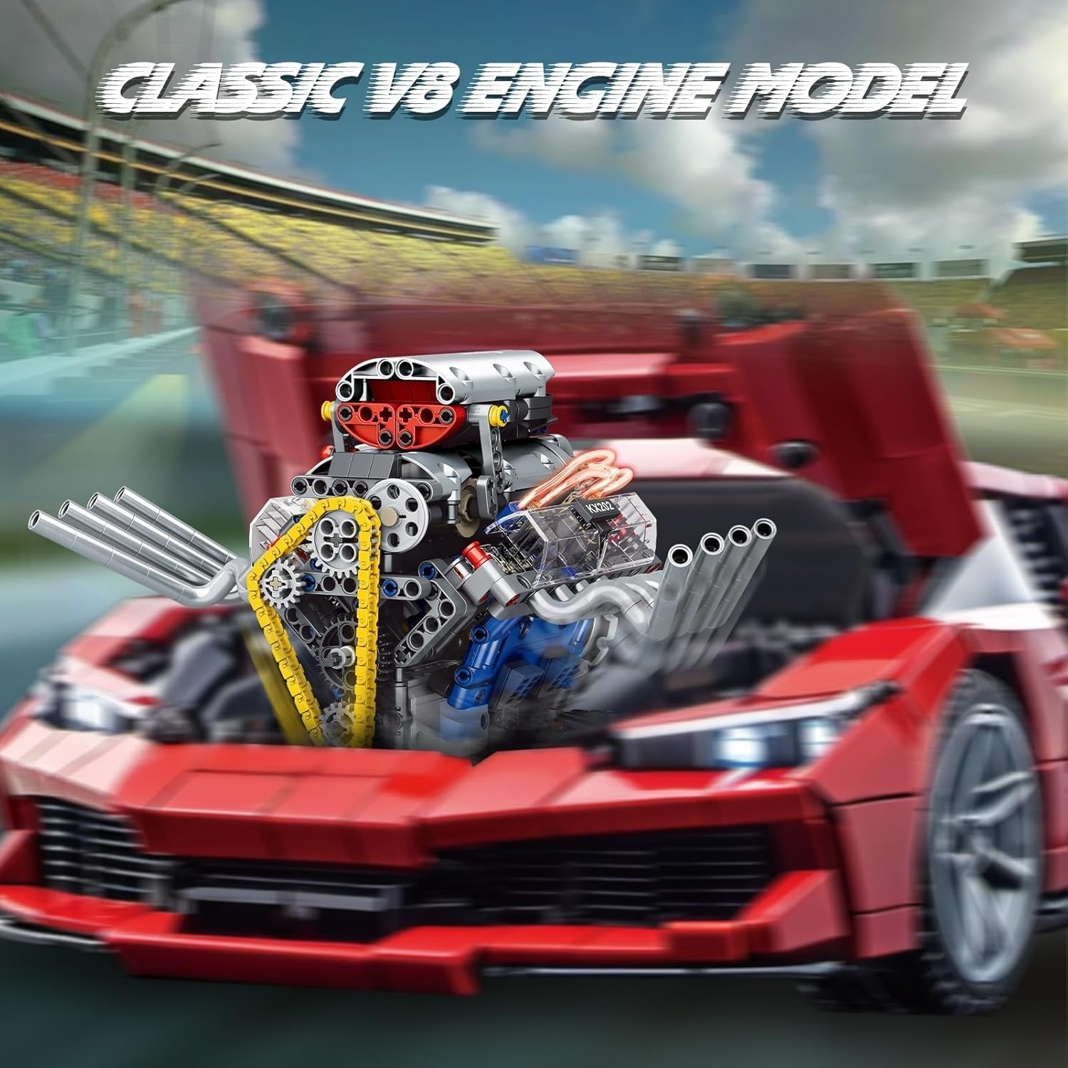 V8 Engine Model Kit,To Build Your Own Mini Engine That Works,Mini Engine Build