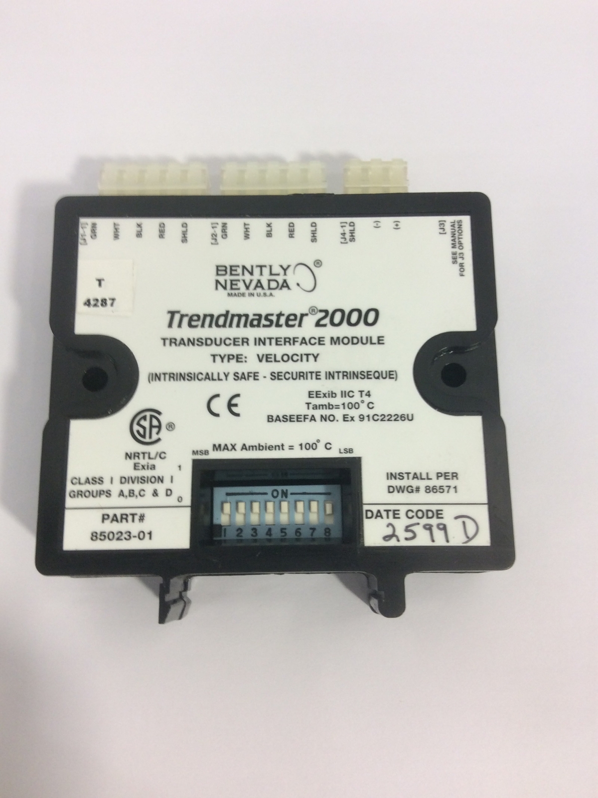 New Bently Nevada Trendmaster 2000 Transducer Interface Module Velocity 85023-01