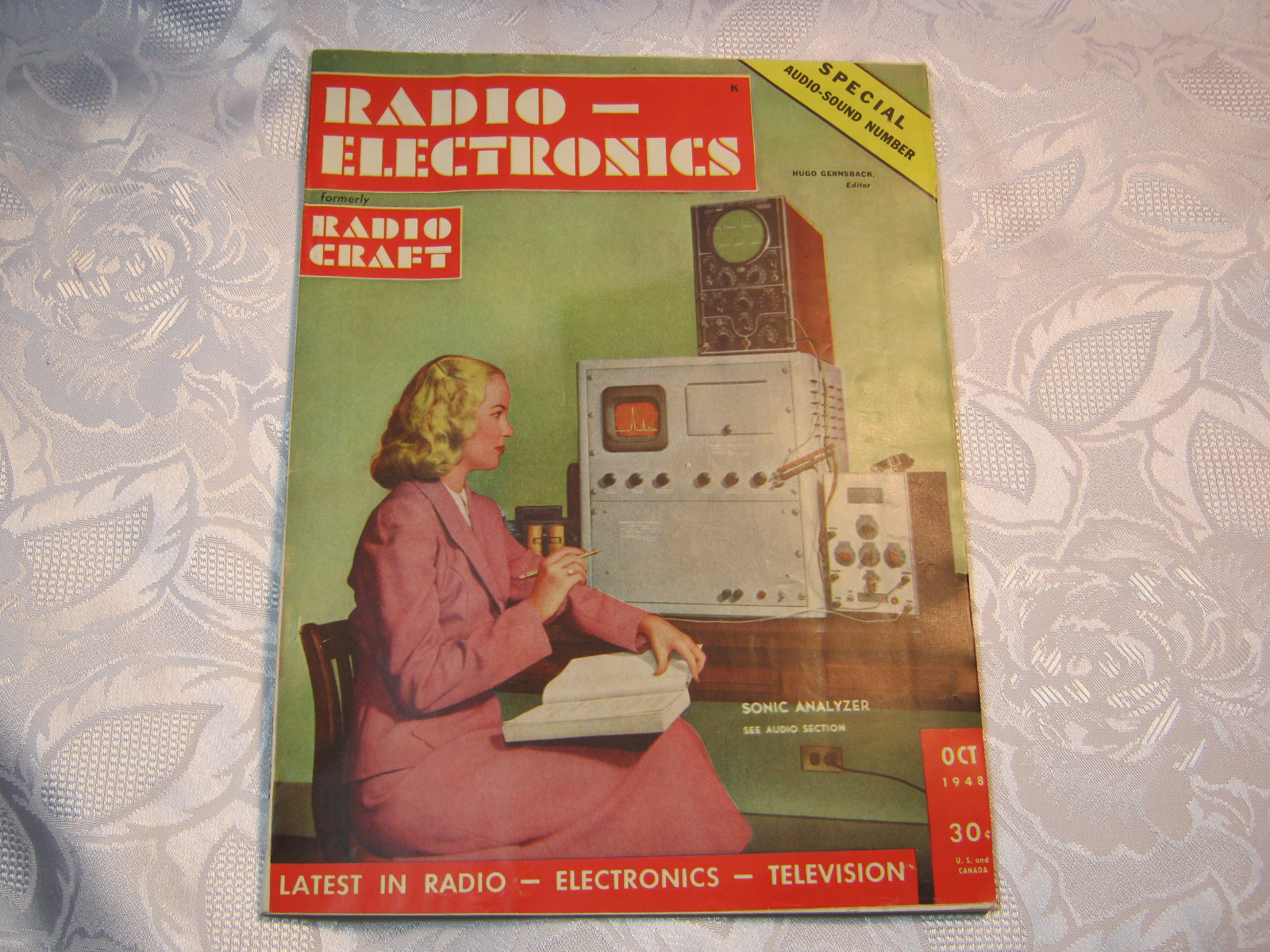 Radio Electronics  Electronics Vacuum Tube Vintage Magazine Oct  1948