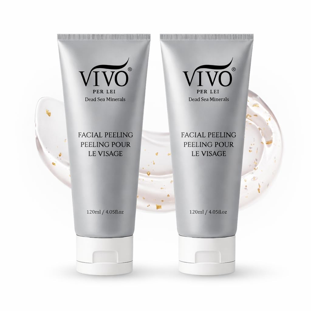Vivo Per Lei Facial Peeling Gel Tube - Gentle Face Peel for Dry Skin - 2 Pack