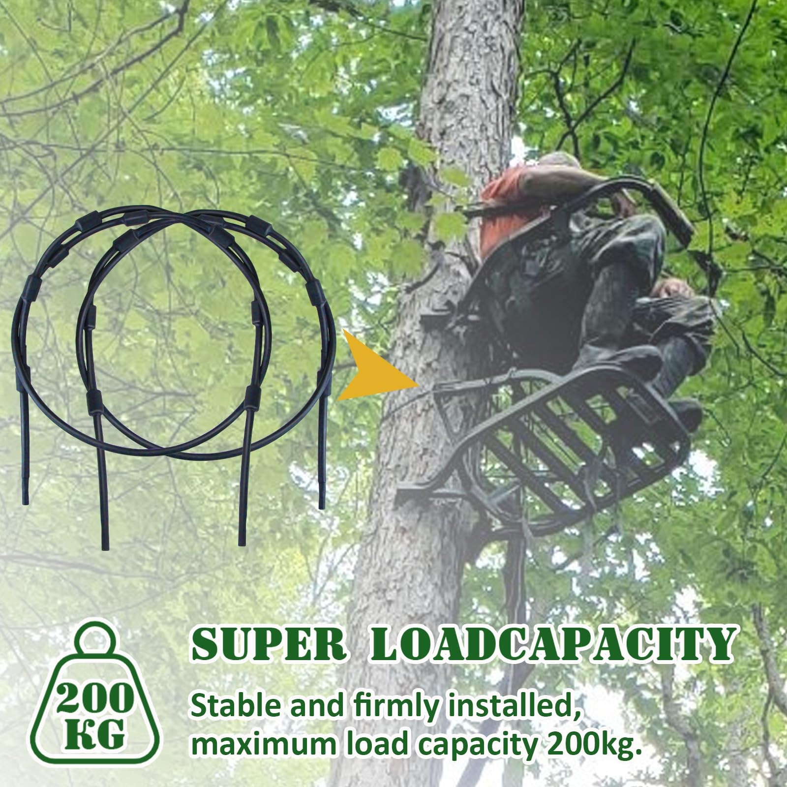Replacement Tree Stand Cables, 2PCS Replacement Cables for Climbing Treestand...