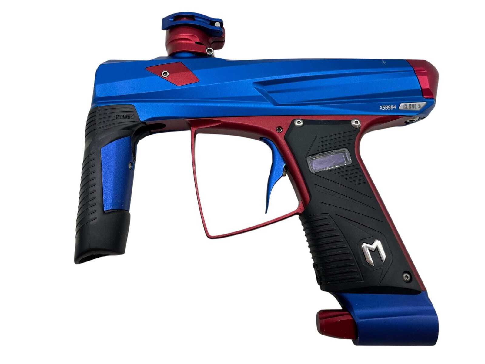 MacDev Clone 5 Blue/Red Paintball Gun