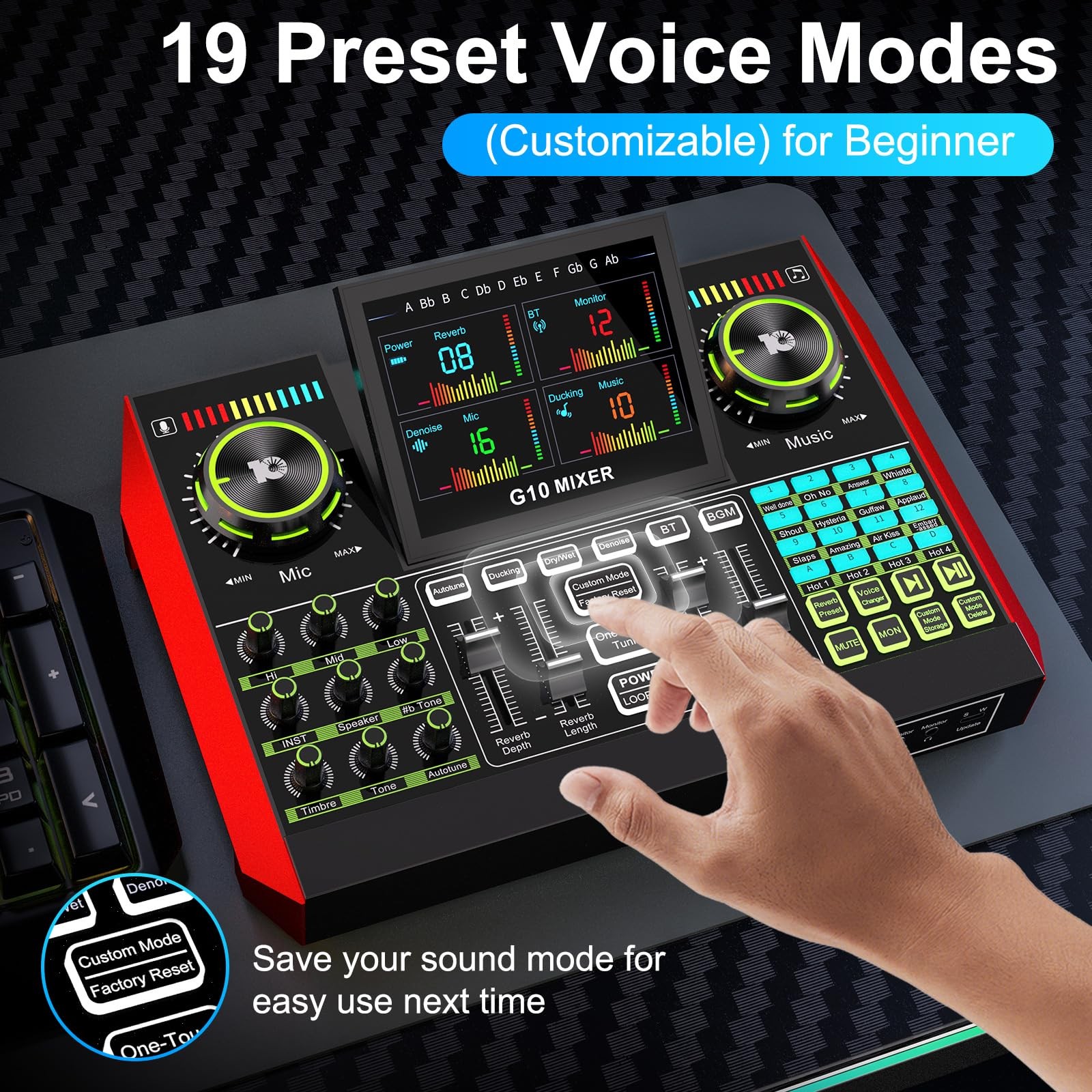 Podcast Microphone Bundle with Audio Mixer for Live Streaming, Singing, Gaming