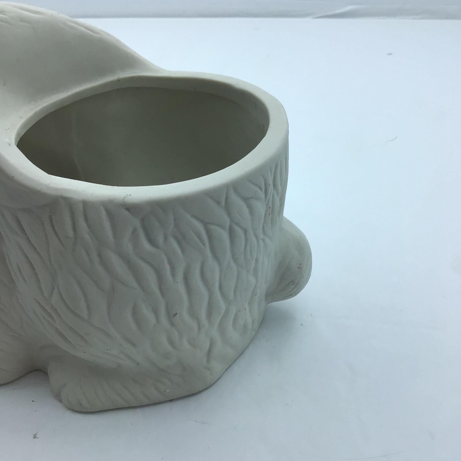 Bisque Ceramic Bunny Rabbit Planter Geerlings Greenhouses 1992
