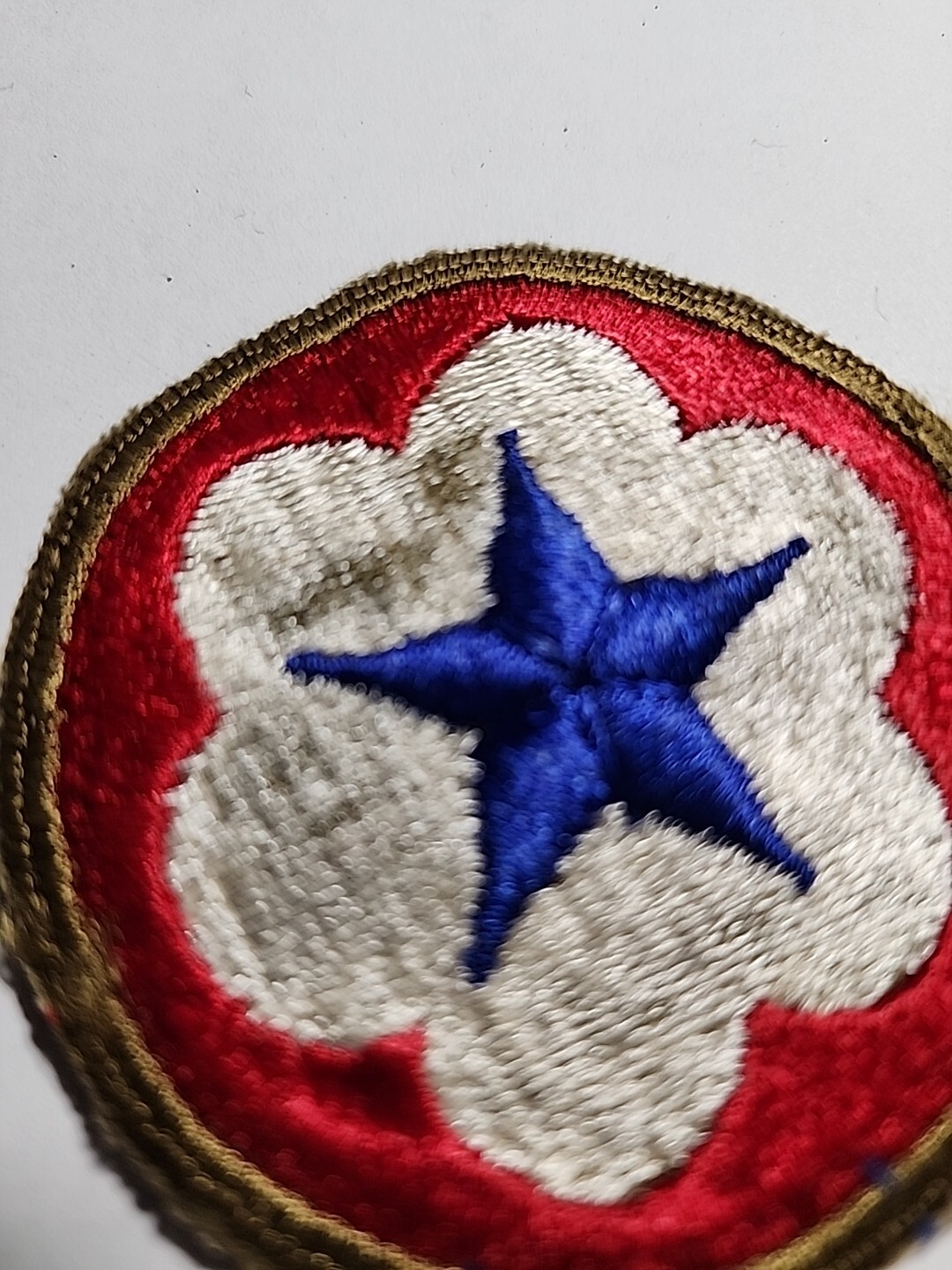 WWII US Army Service Forces Patch Green Border Variation WWII