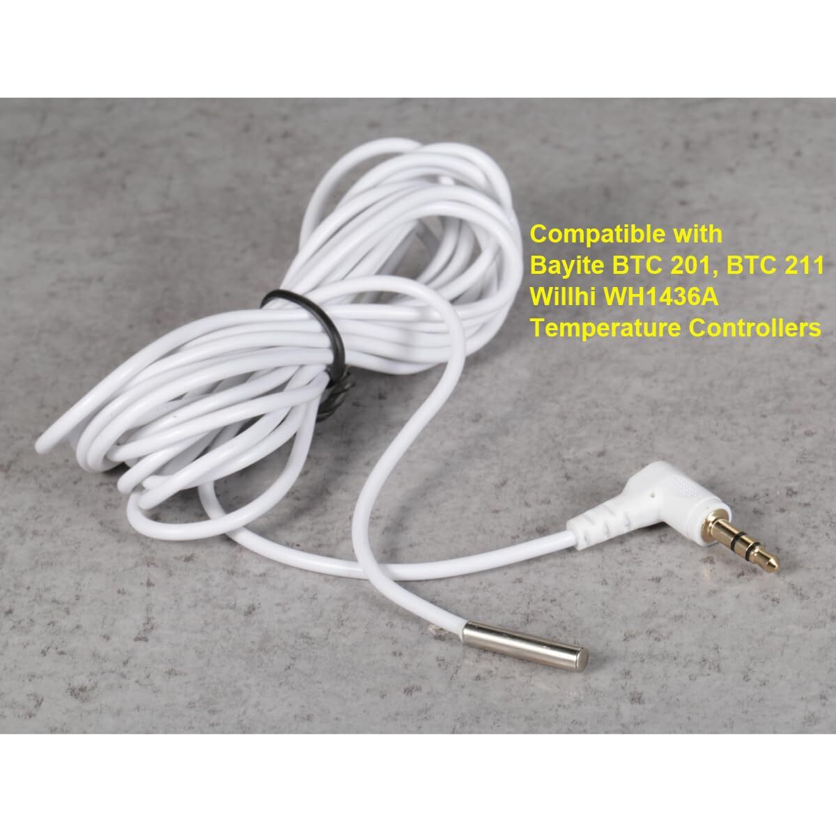 Ntc 10k Temperature Controller Probe Sensor With 3.5mm Audio Plug 9.8ft Long