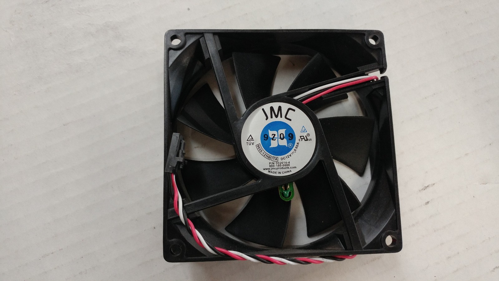 JMC Datech 9025-12HB Brushless Fan DC 12V 0.60A 3 Pin