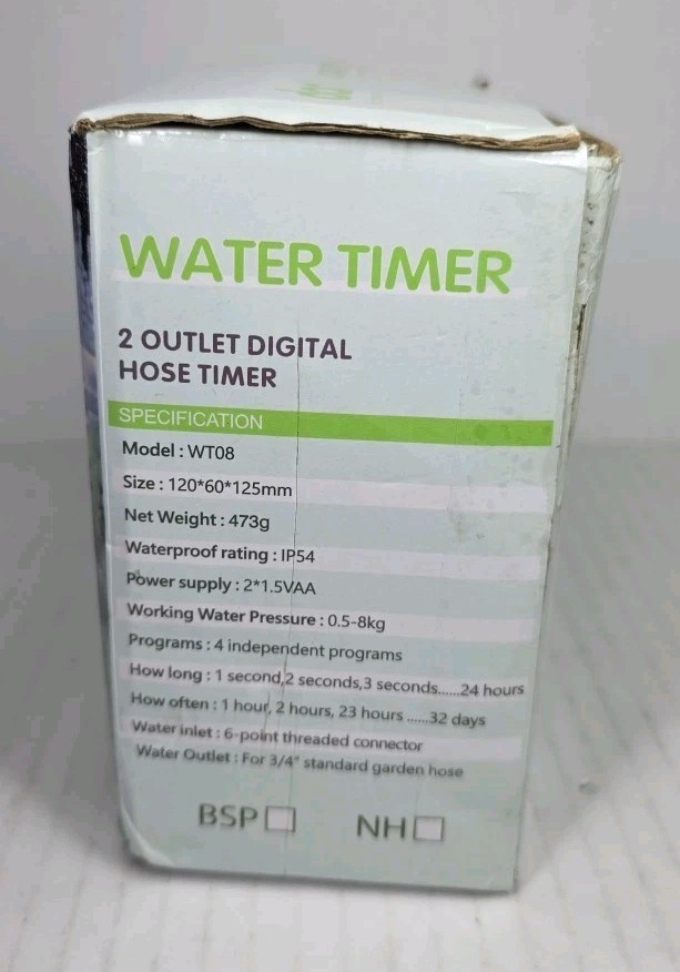 Dar 2 Zone Water Timer WT08 with Dual Outlets
