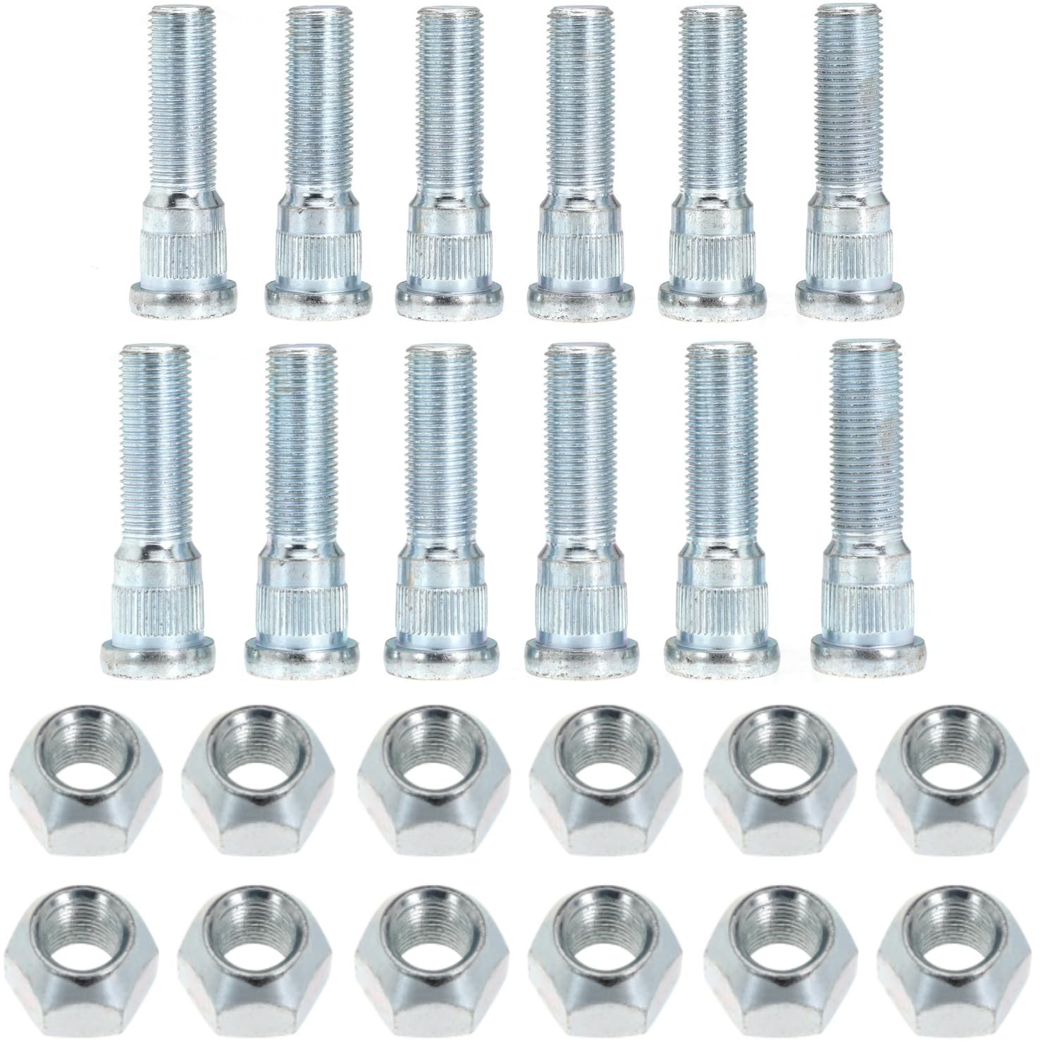 12Sets 1/2-20 Inch Wheel Stud with Nuts for Trailer for Lippert Axles 3500 lb