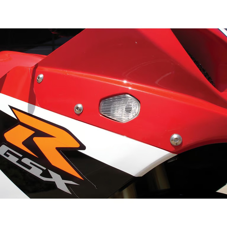 Hotbodies Flush Mount Front Turn Signals - Clear Motorcycle Street S04GS-SIG-CLR