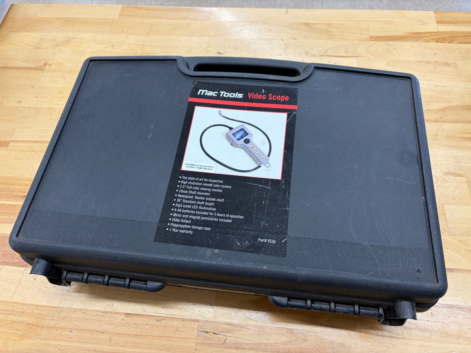 Mac Tools Video Scope VS36 Inspection Camera Borescope