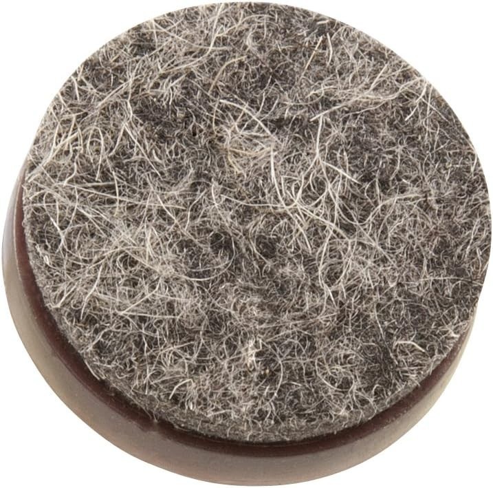 Protective 7/8" Round Nail-On Heavy Duty Felt Pads for Wood Furniture, 8 Pack