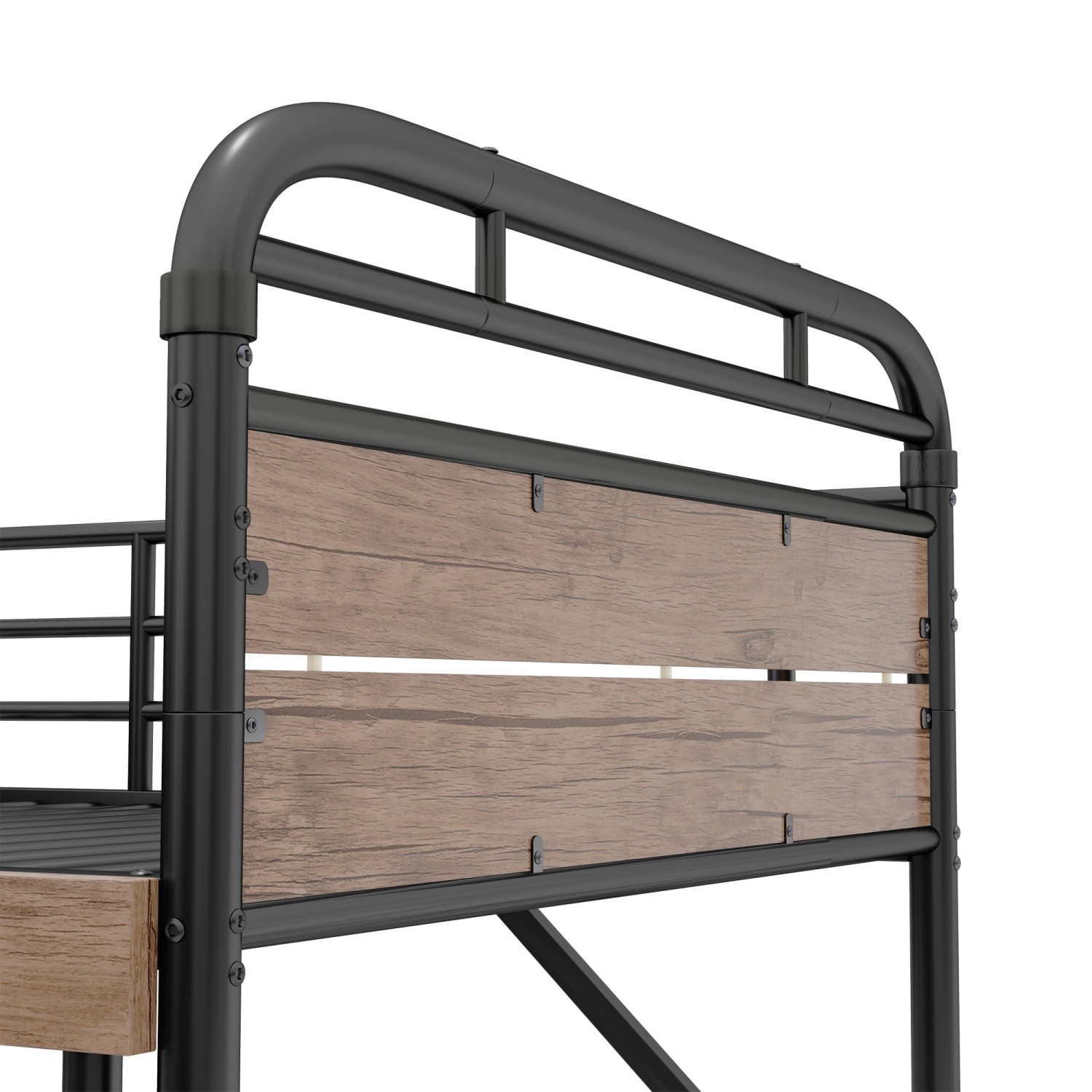 Twin XL Over Twin XL Metal Bunk Bed Converts to 2 Beds w/ 2 Drawers & LED Light