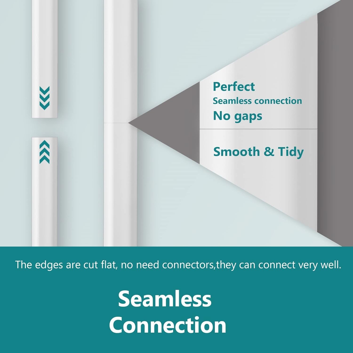 Self-Adhesive Cable Concealer for Walls - 68” Wire Cover Kit