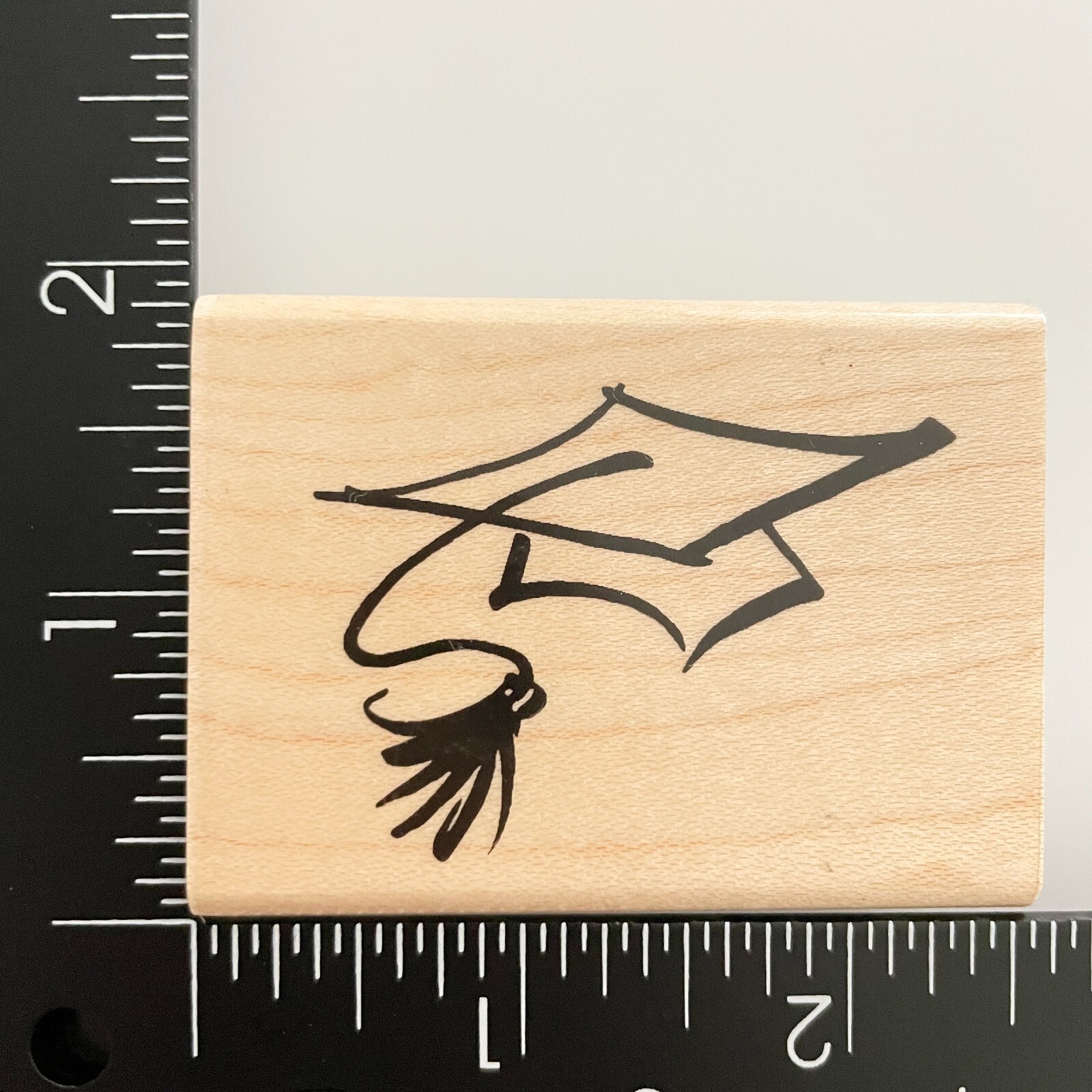 Stampendous Grad Cap H122 Graduation Wood Mounted Rubber Stamp