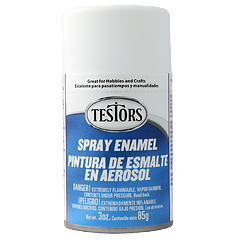 Testors Flat White Enamel Spray Paint 3oz 1258
