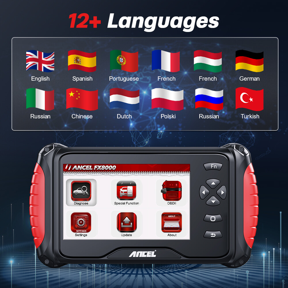 Ancel FX8000 Automotive Car Diagnostic Tool OBD2 Scanner All System Code Reader