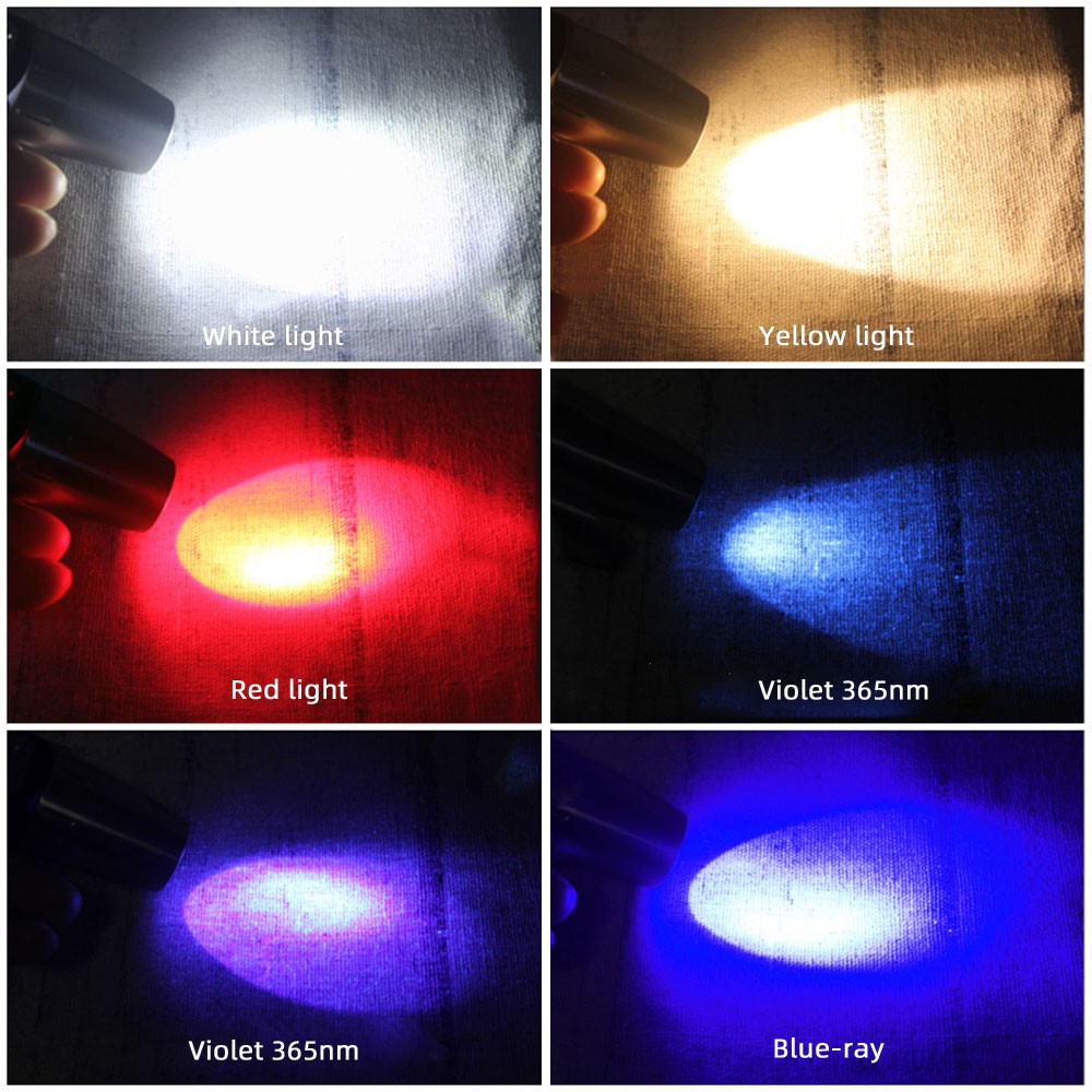 Professional Gemstone Identification Light 6 in1 LED Flashlight Gemologist Tool#