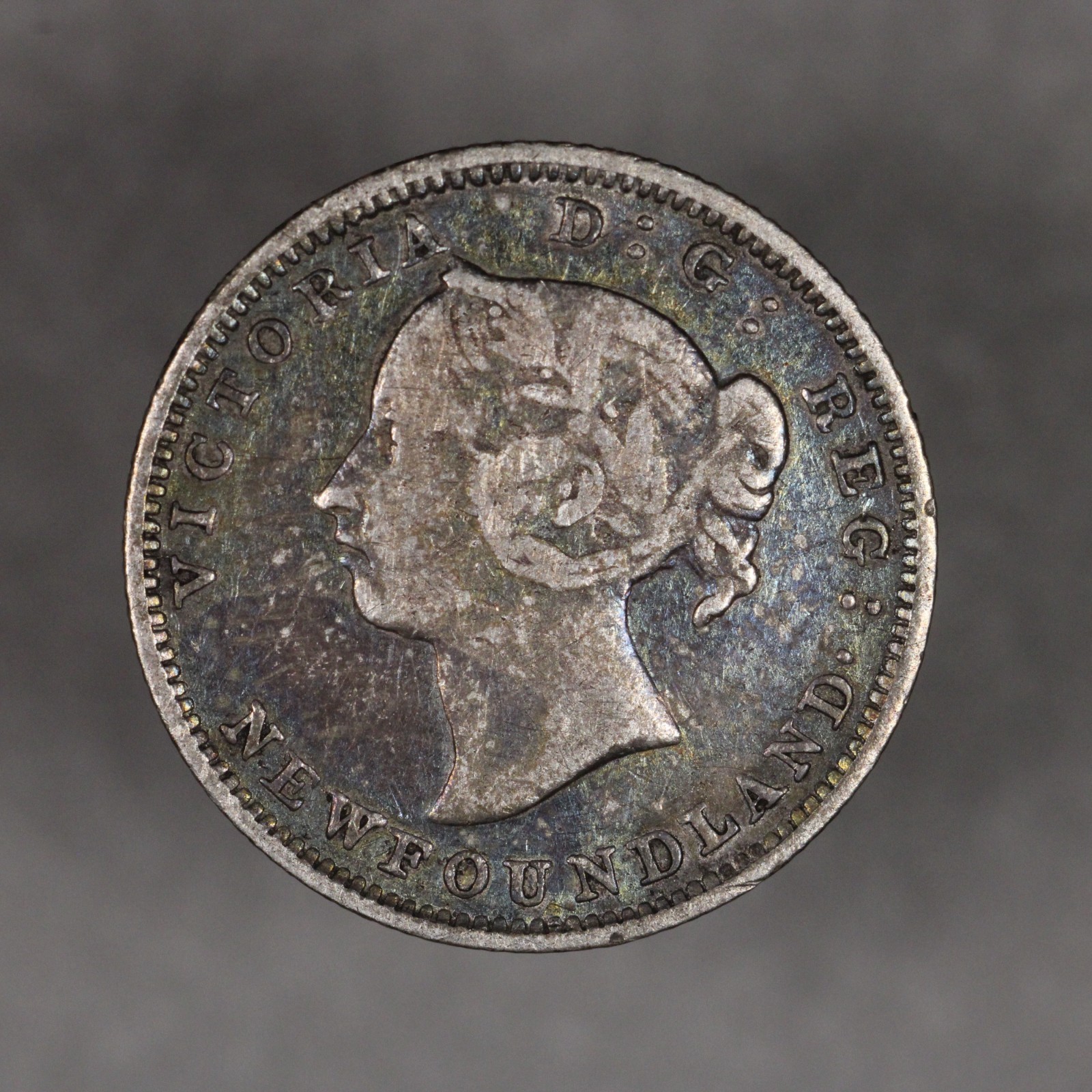 1890 Newfoundland Silver 5 Cents