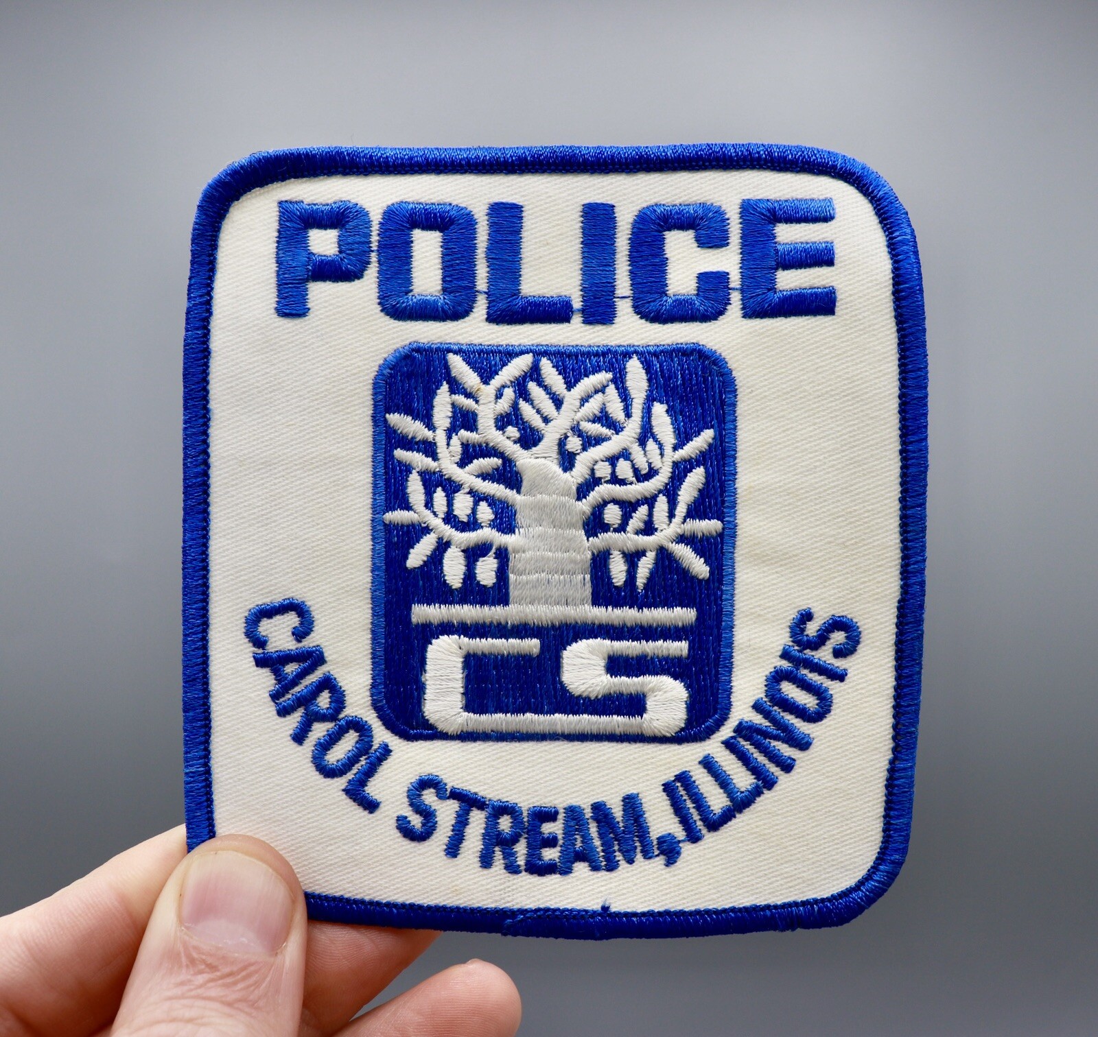 Carol Stream Illinois Police Vintage 3.75" x 4" Patch City Logo MINT