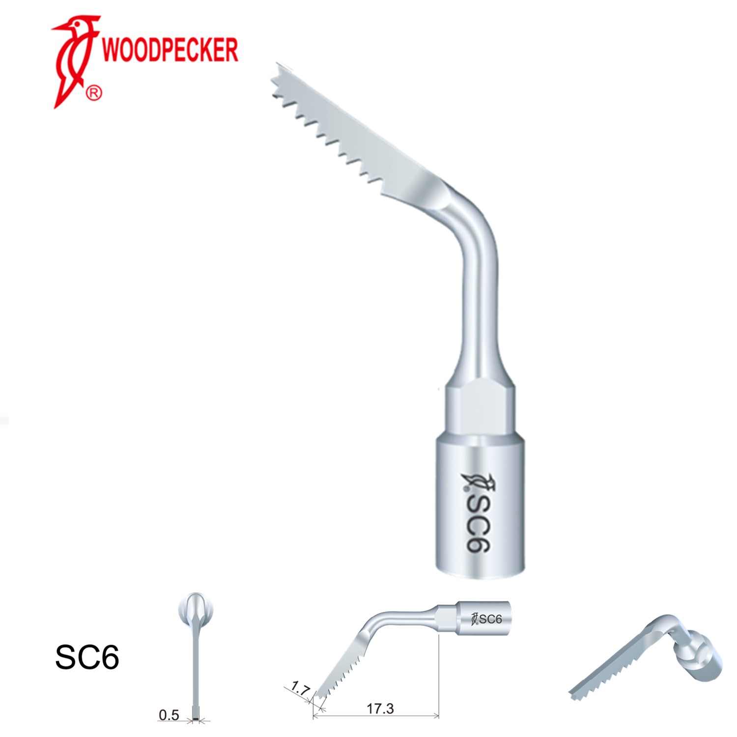 Woodpecker Piezo Teeth Extraction Tips SC6 for Surgic Smart & AI Surgery