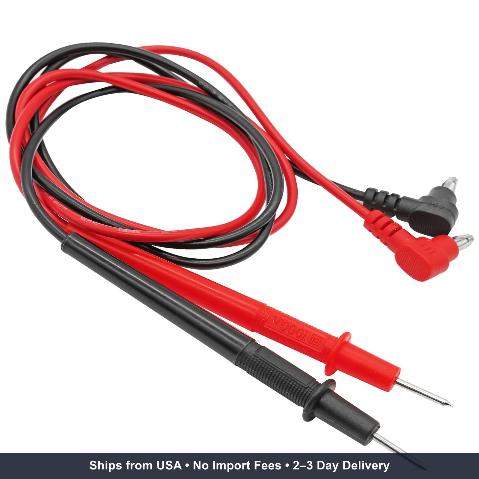 Waziaqoc 1 Pair Banana Plug Multimeter Probe Test Lead Cable | 1000V, 60cm Lengt
