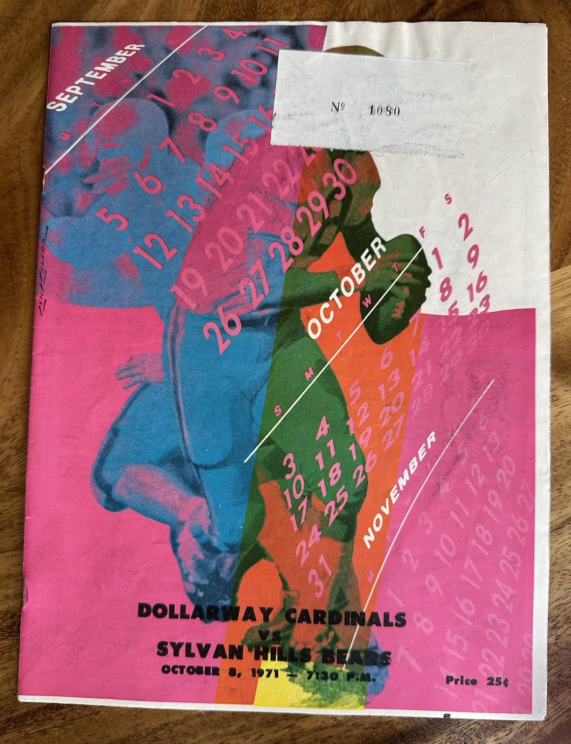 Oct 1971 Dollarway Cardinals vs Sylvan Hills Bears High School Football Program