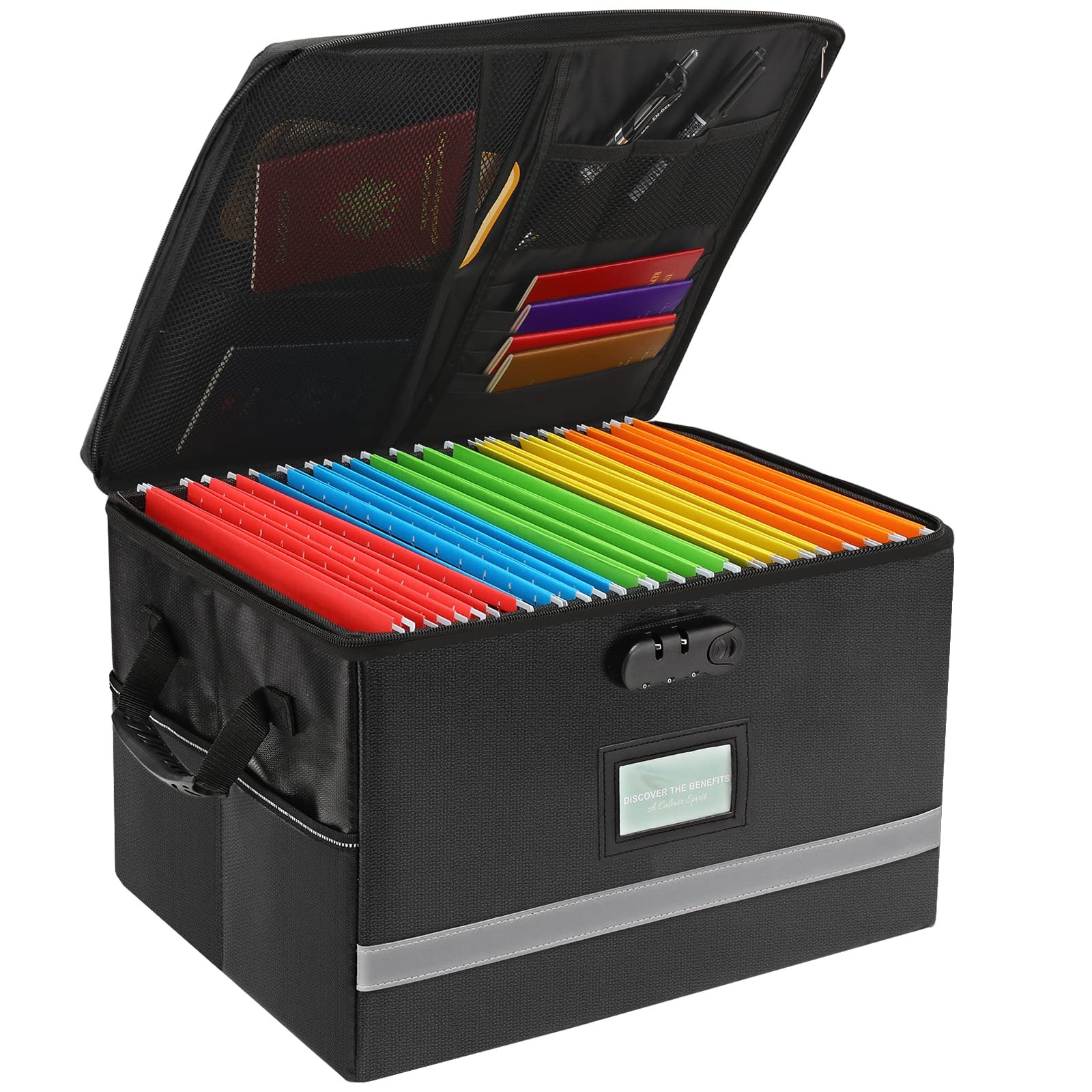File Organizer, Fireproof File Box with Lids, Important Document Organizer Bo