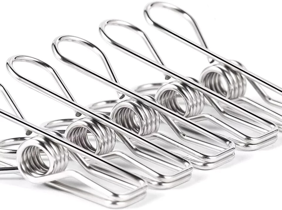 28 Pack Heavy Duty Clothes Pins for Hanging Clothes Stainless Steel Clothespins