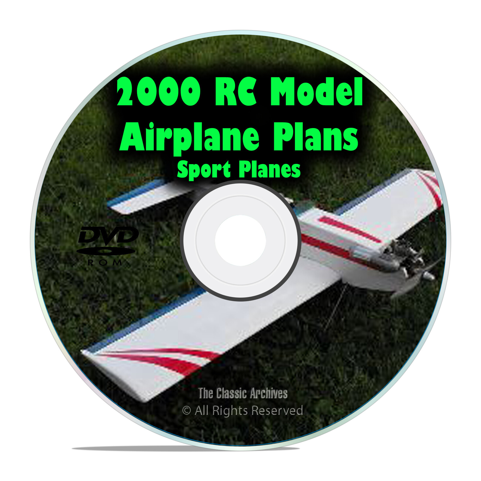 2,000 Remote Control RC Radio Model SPORT Airplane Plans, Scale, DVD