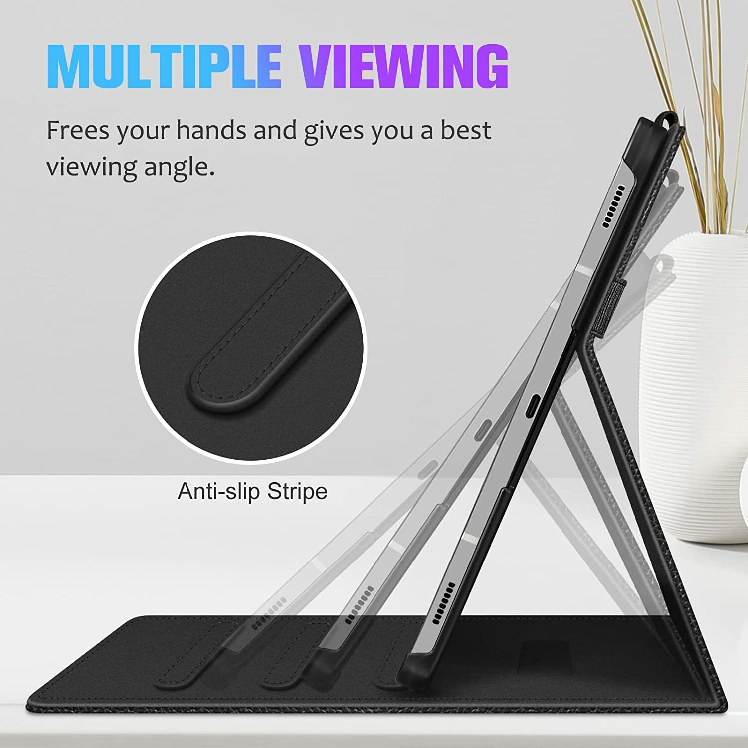Case for Samsung Galaxy Tab S8 Plus/S7 Plus/S7 FE Multi-Angle Protective Cover