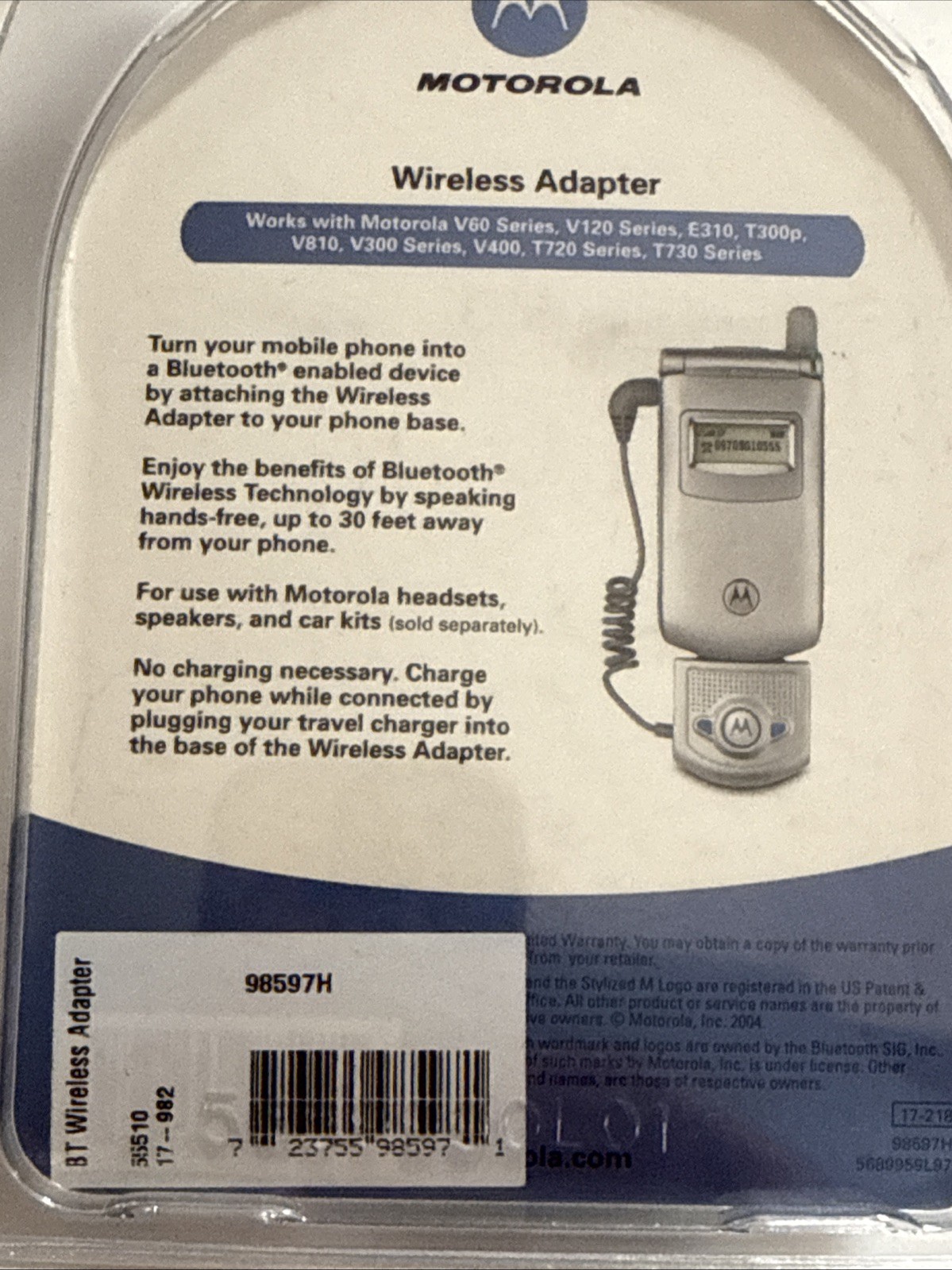 NEW Motorola Bluetooth Mobile Phone Wireless Adapter DC600