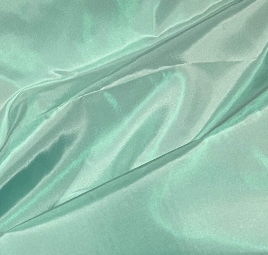 GREEN/WHITE Iridescent Taffeta Fabric 60” Width Sold By The Yard