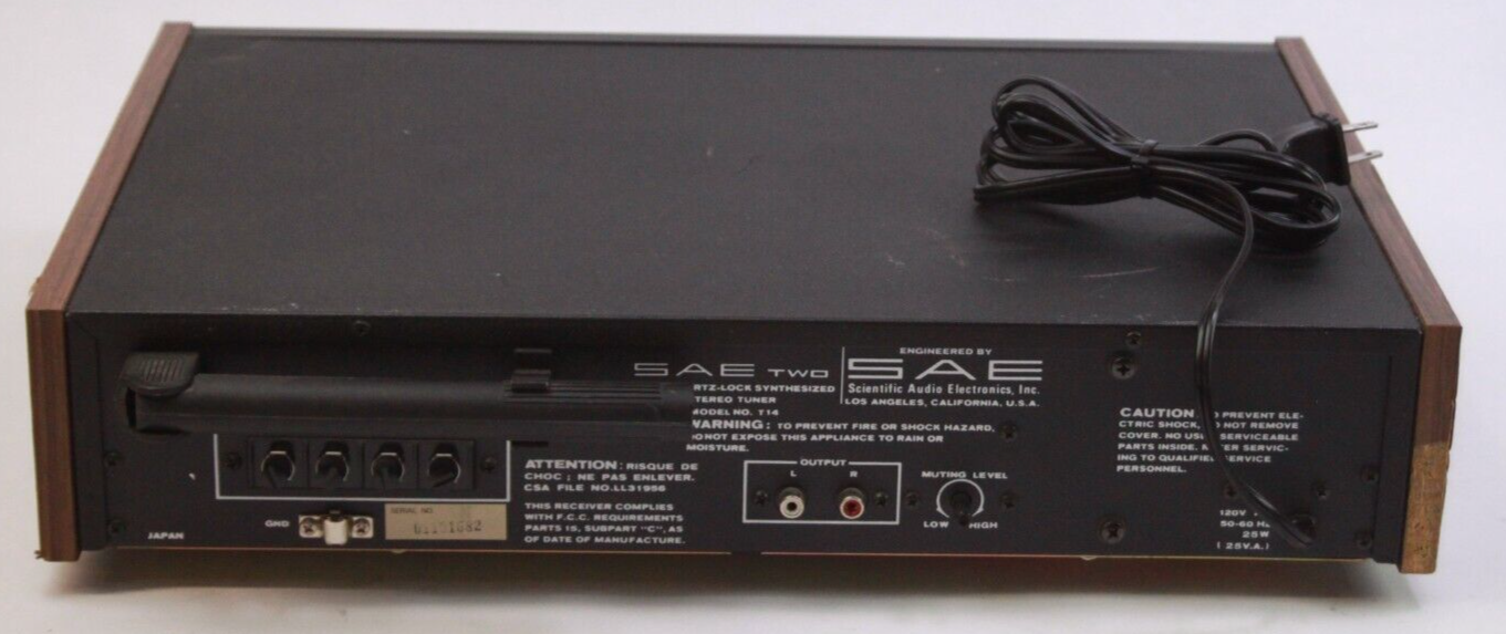 Vintage SAE Two T14 Digital Tuner Working With Issues READ DESCRIPTION