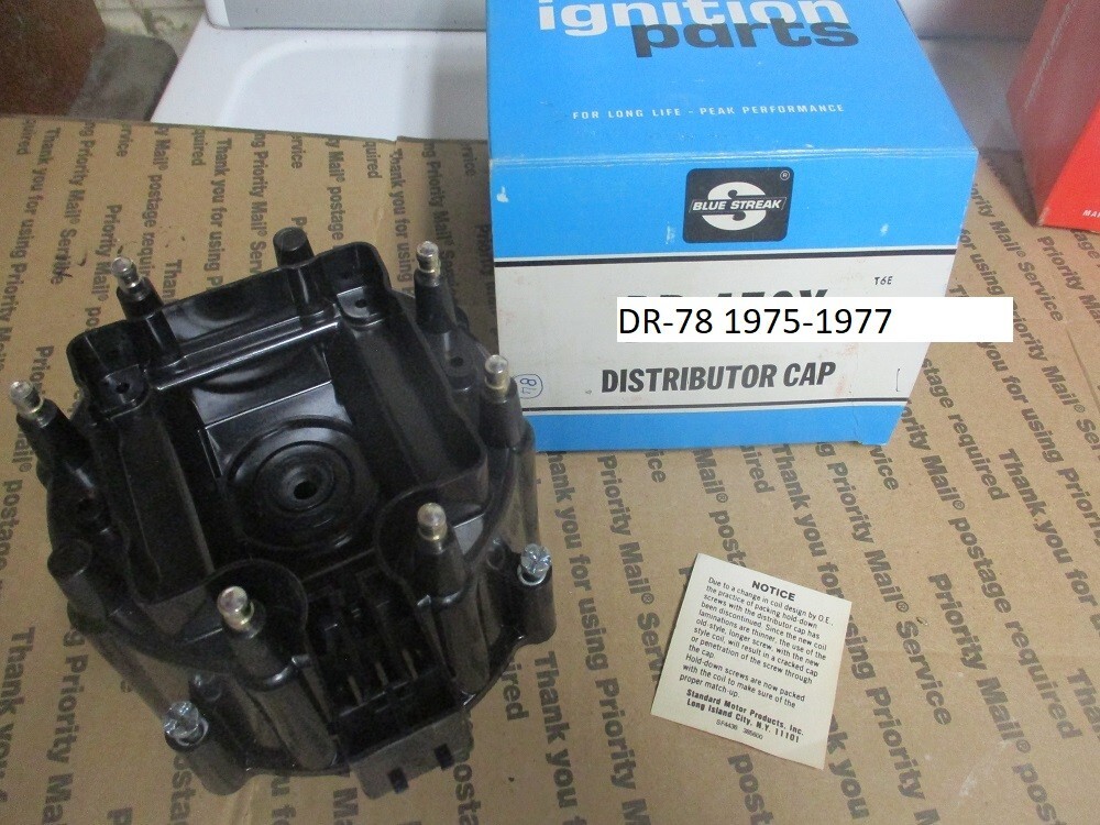 New Distributor Cap Standard DR78 (1) GM 6-Cylinder 1975-1976-1977 B.O.P. Parts