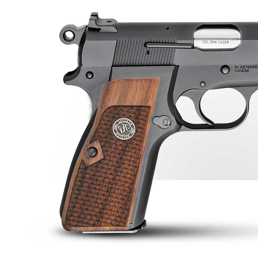 Springfield Armory SA 35,Browning High Power HP, Regent Br-9 walnut wood Grips