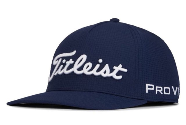 TITLEIST GOLF MEN'S TOUR STRETCH TECH CAP HAT SIZE: L/XL NAVY / WHITE NEW! 2260
