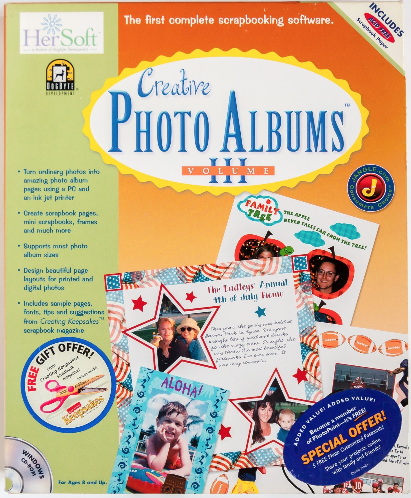 HerSoft Creative Photo Albums Volume III 3 PC CD-ROM Windows DogByte Development