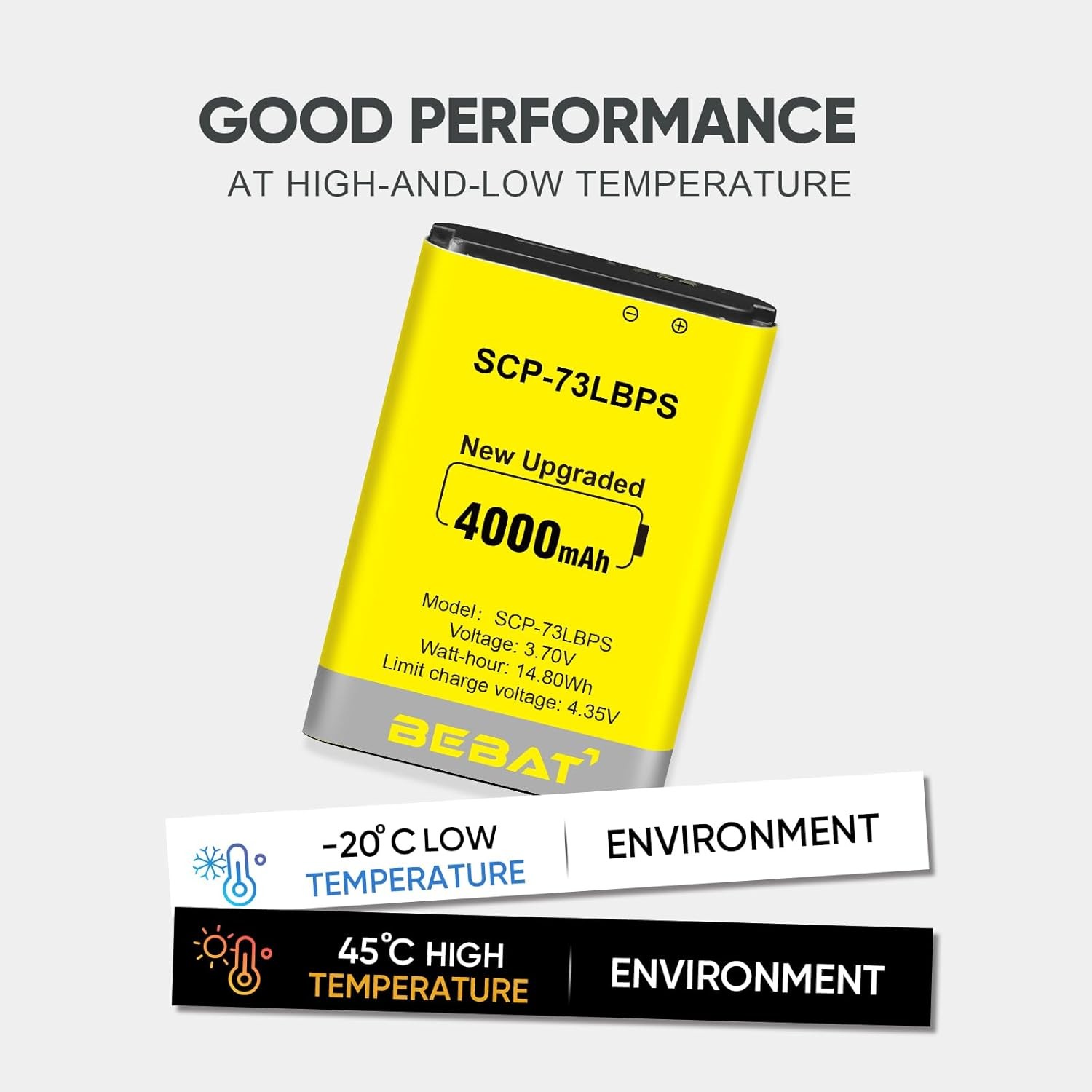 SCP-73LBPS Battery,4000mAh High Capacity New 0 Cycle Li-ion Battery...