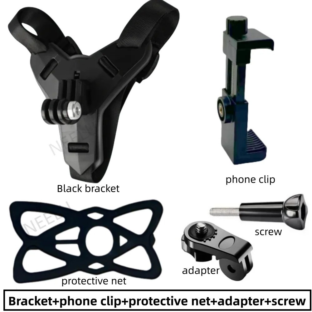Helmet Phone Mount – Action Camera Holder for Motorcycle Sports Accessories
