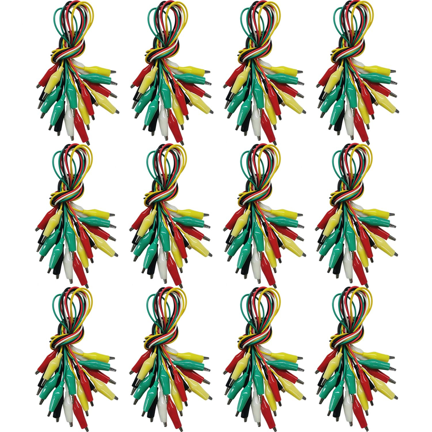 120PCS Premium Alligator Clips Electrical, 5 Colors Test Probes & Leads, Crocodi