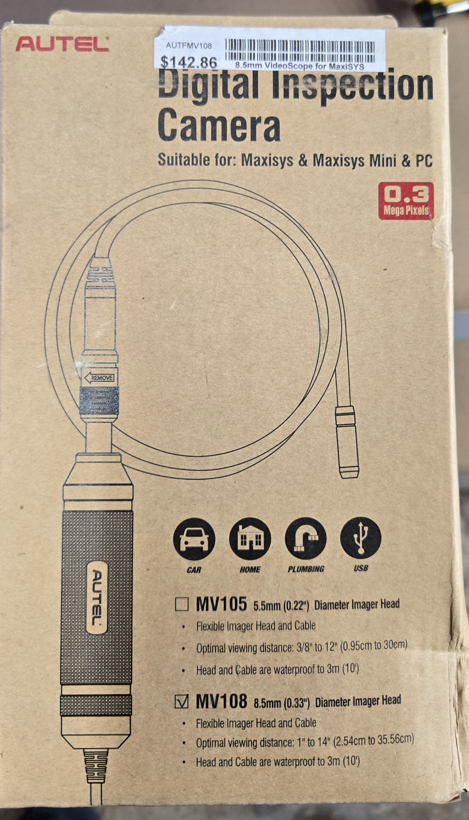 Autel MaxiVideo MV105S Digital Inspection Camera Upgraded of MV105 FREE SHIPPING