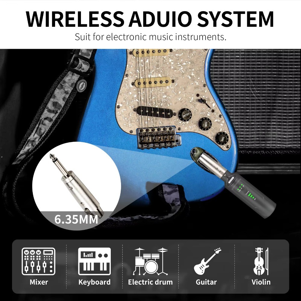 Professional UHF Wireless Handheld Microphone with Wired Conversion Adapter